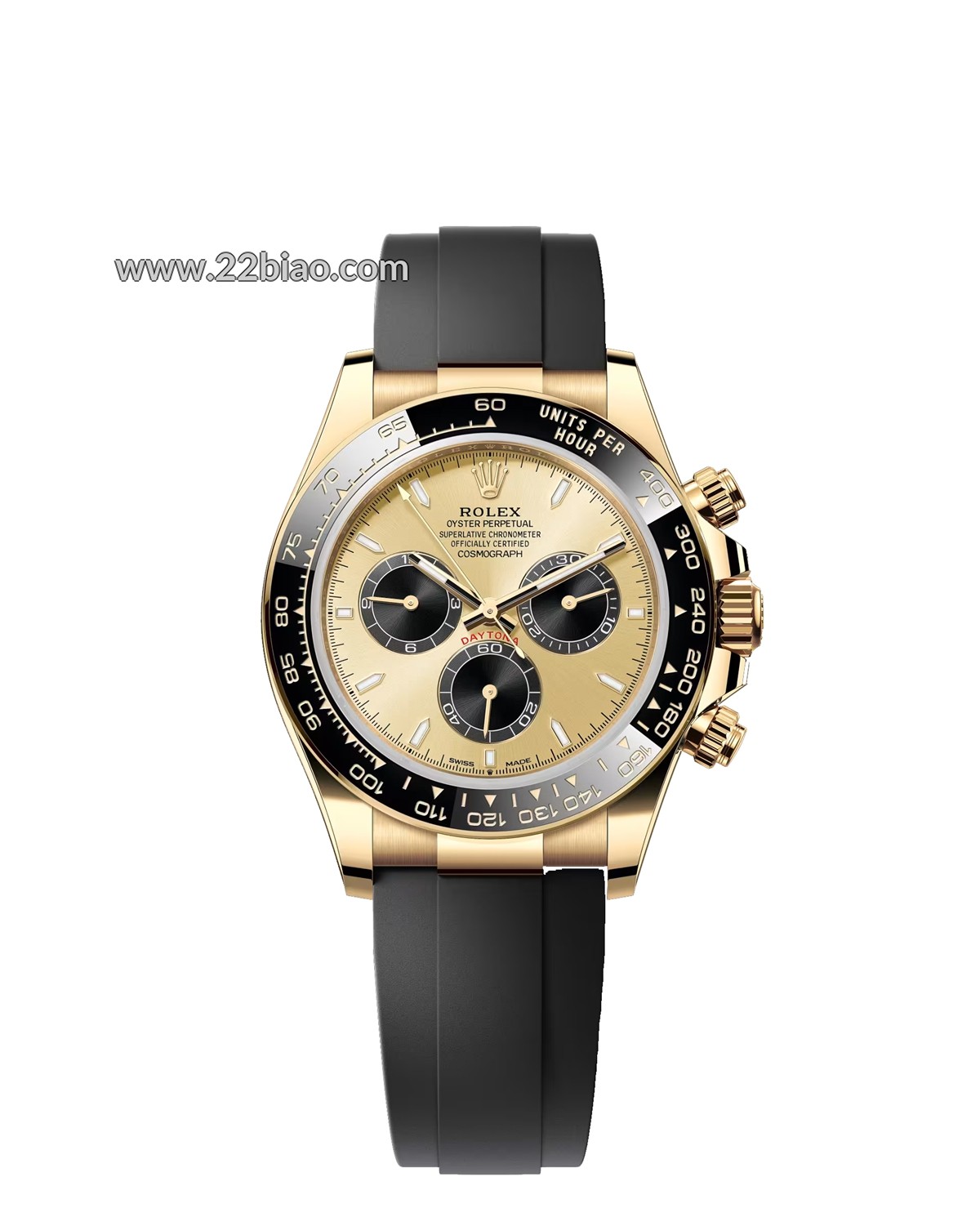 WD Factory Rolex Cosmograph Daytona Ref. 126518LN Yellow Gold Oysterflex Chronograph Replica Men's Watch
