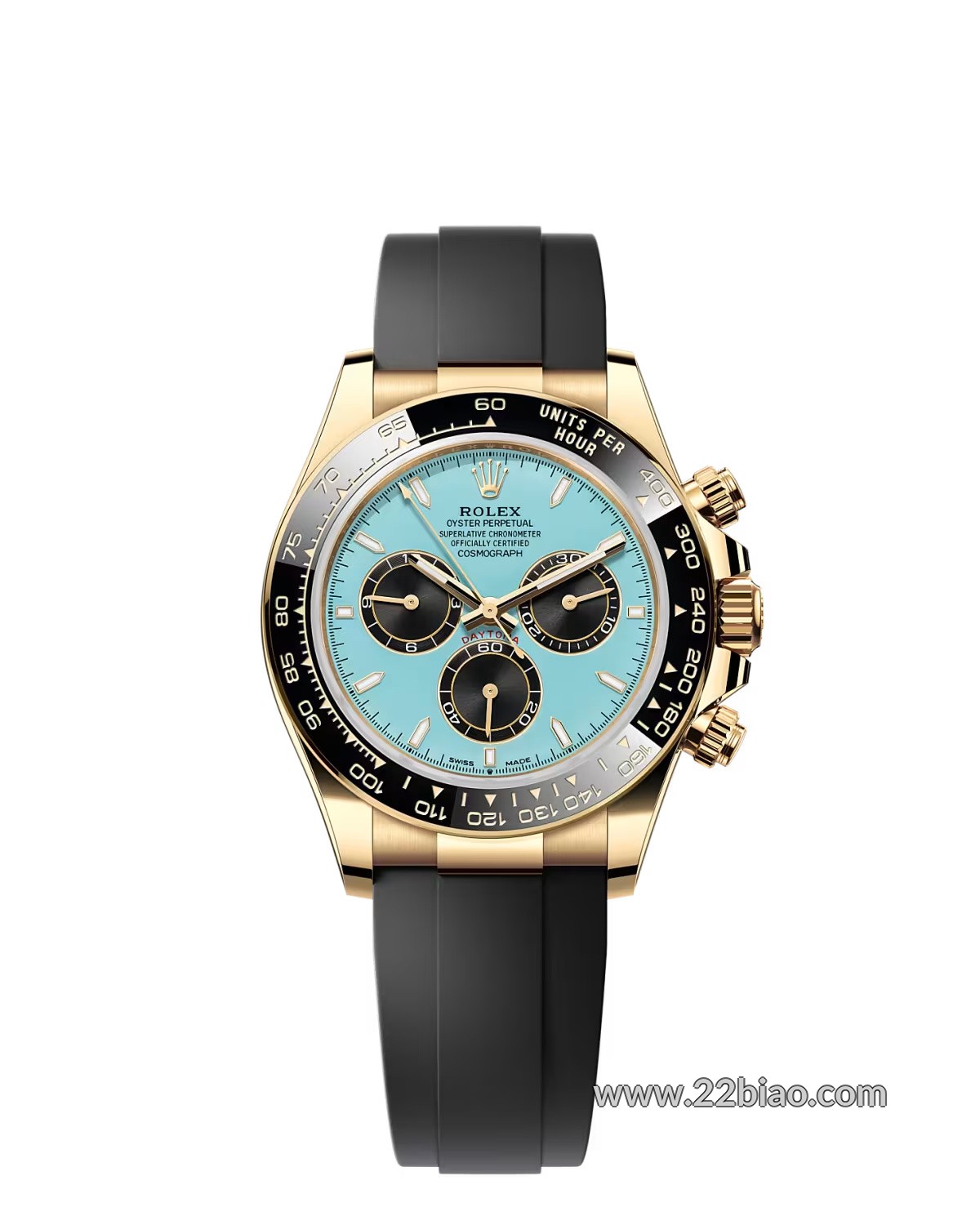 RG Replica Rolex Cosmograph Daytona 126518LN Yellow Gold Oysterflex