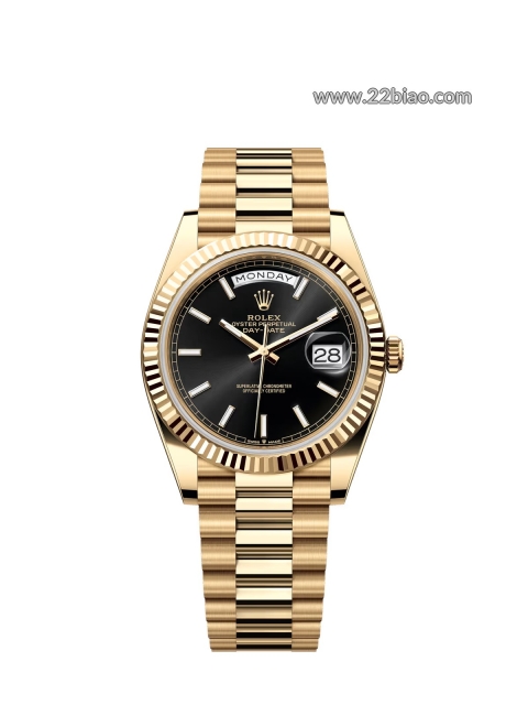 RG Factory Replica Rolex Day-Date 228238 Yellow Gold Black Dial 40mm Men's Watch