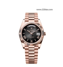 RG Factory Rolex President Day-Date 228235 Everose Gold Black Gradient Dial 40mm Replica Watch