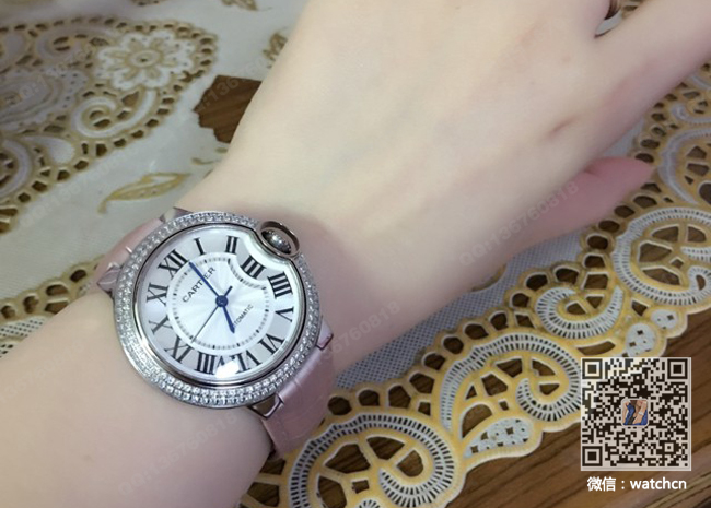 高仿卡地亚蓝气球系列女士机械手表WE900651