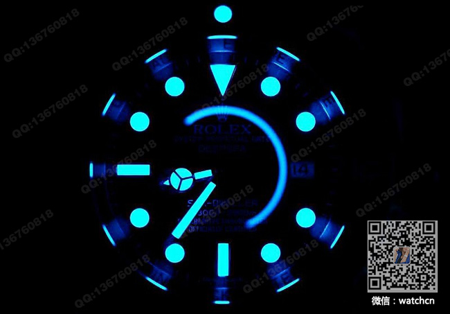 Effet luminescent de la montre Rolex Effet luminescent de la montre Rolex