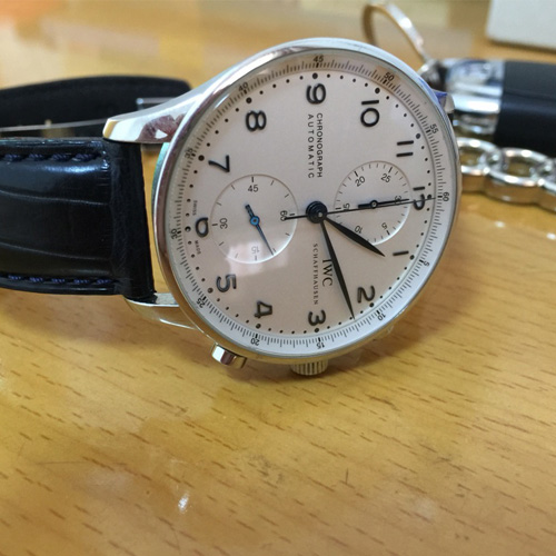 My second IWC: the blue-hand Portuguese Chronograph