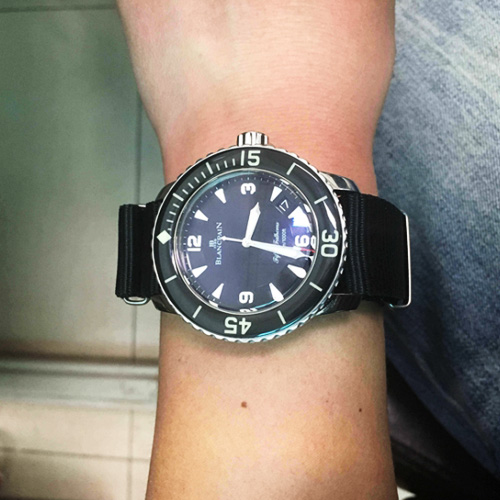 Showing off the Fifty Fathoms I bought at the beginning of the month