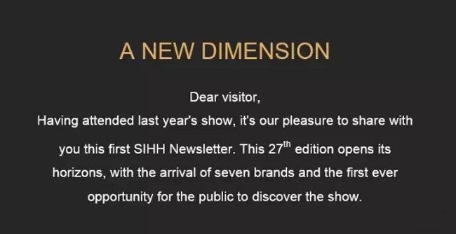 2017年SIHH可以自己刷卡买票进入观看了 2017年SIHH可以自己刷卡买票进入观看了