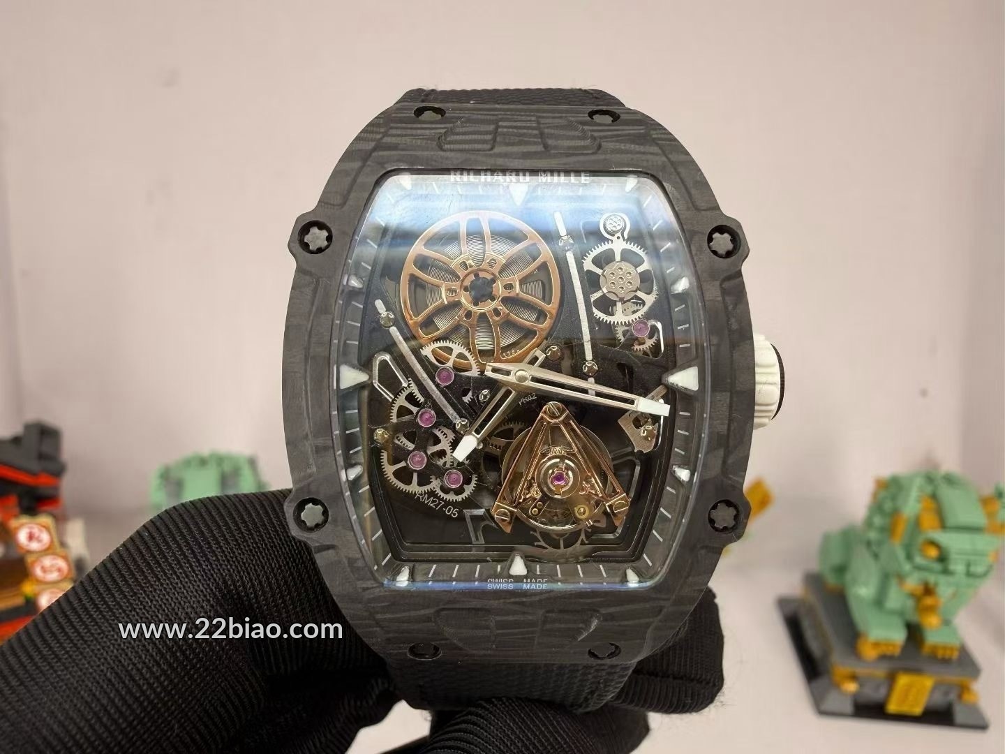 High-End Rep RM 27-05 Rafael Nadal Edition: Carbon Fiber Suspended Tourbillon Watch