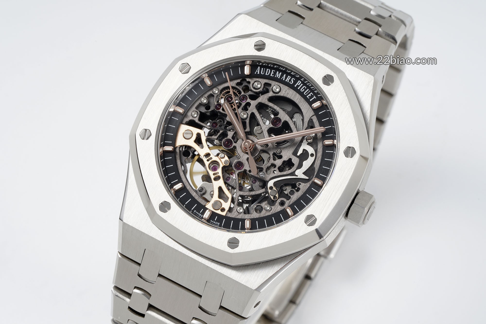 Audemars Piguet Replica Watch Royal Oak Series ZF Factory Custom 3132 Movement 41mm 15407ST Skeleton Dial Steel Bracelet Luxury Watch