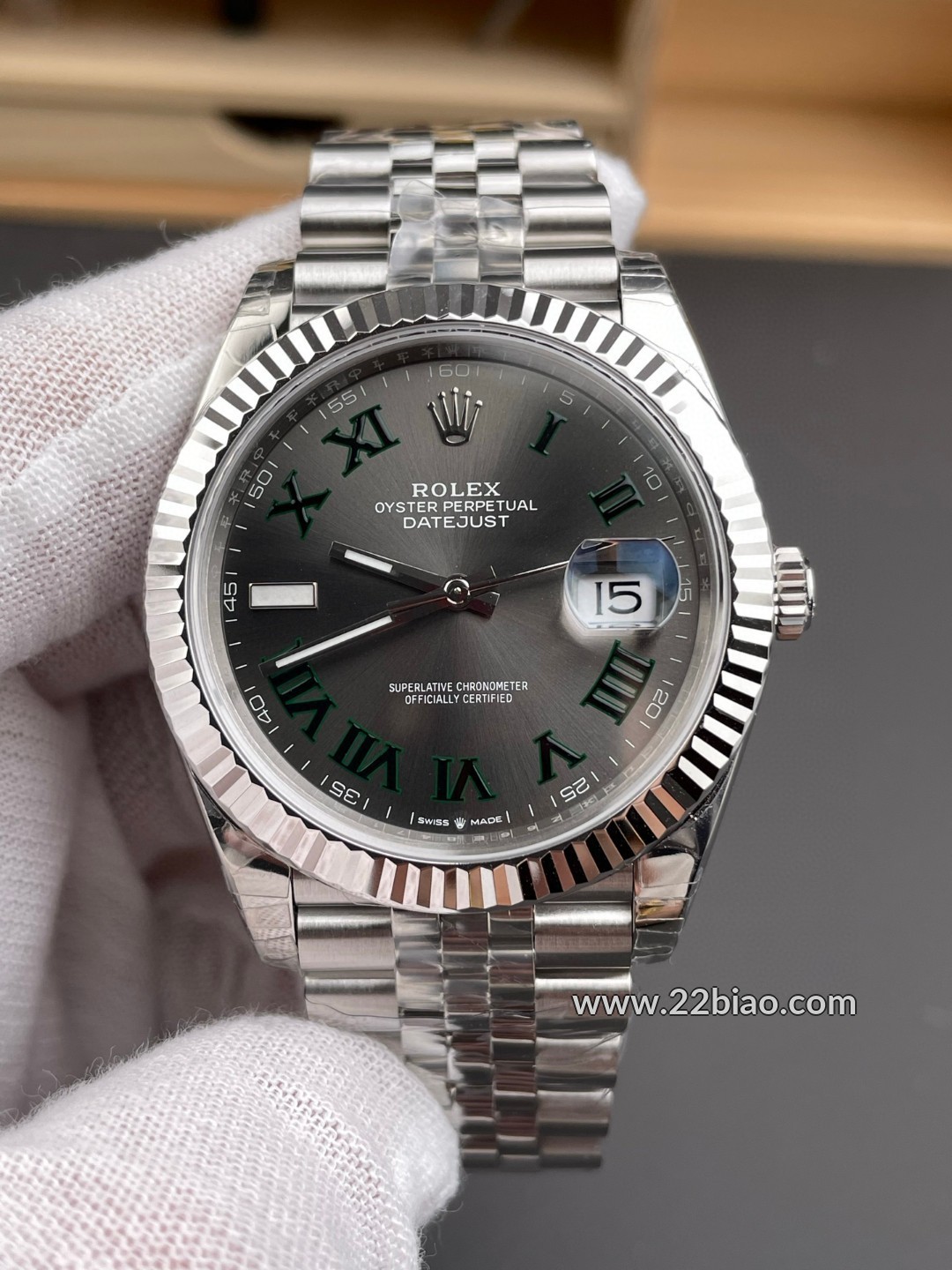 Rolex Datejust 41 Green Roman Dial, VS Factory 126334 Best Super Clone 3235 Movement, 904L Steel Replica