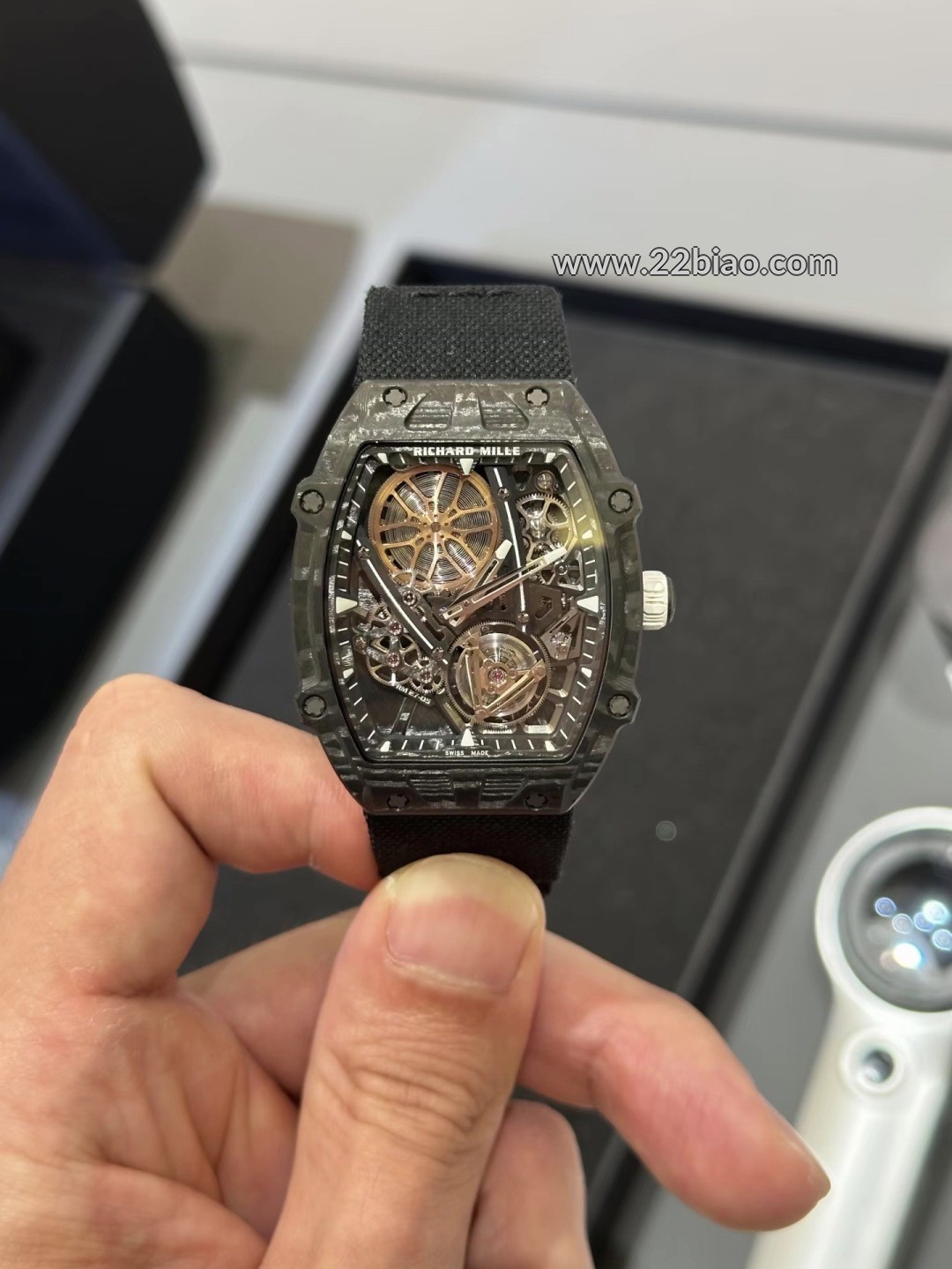 High-End Rep RM 27-05 Rafael Nadal Edition: Carbon Fiber Suspended Tourbillon Watch