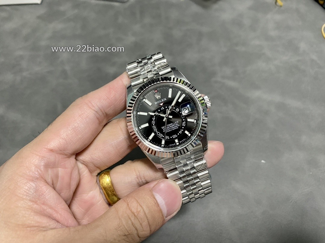 Replica Top-Tier Clone Rolex Sky-Dweller Series 336934, Dual Time Zone Mechanical Waterproof Men's Watch