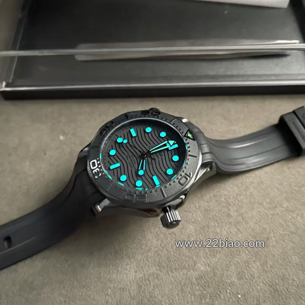 Replica Super Clone Omega Seamaster Diver 300M Black  Ceramic Men Watch 210.92.44.20.01.003