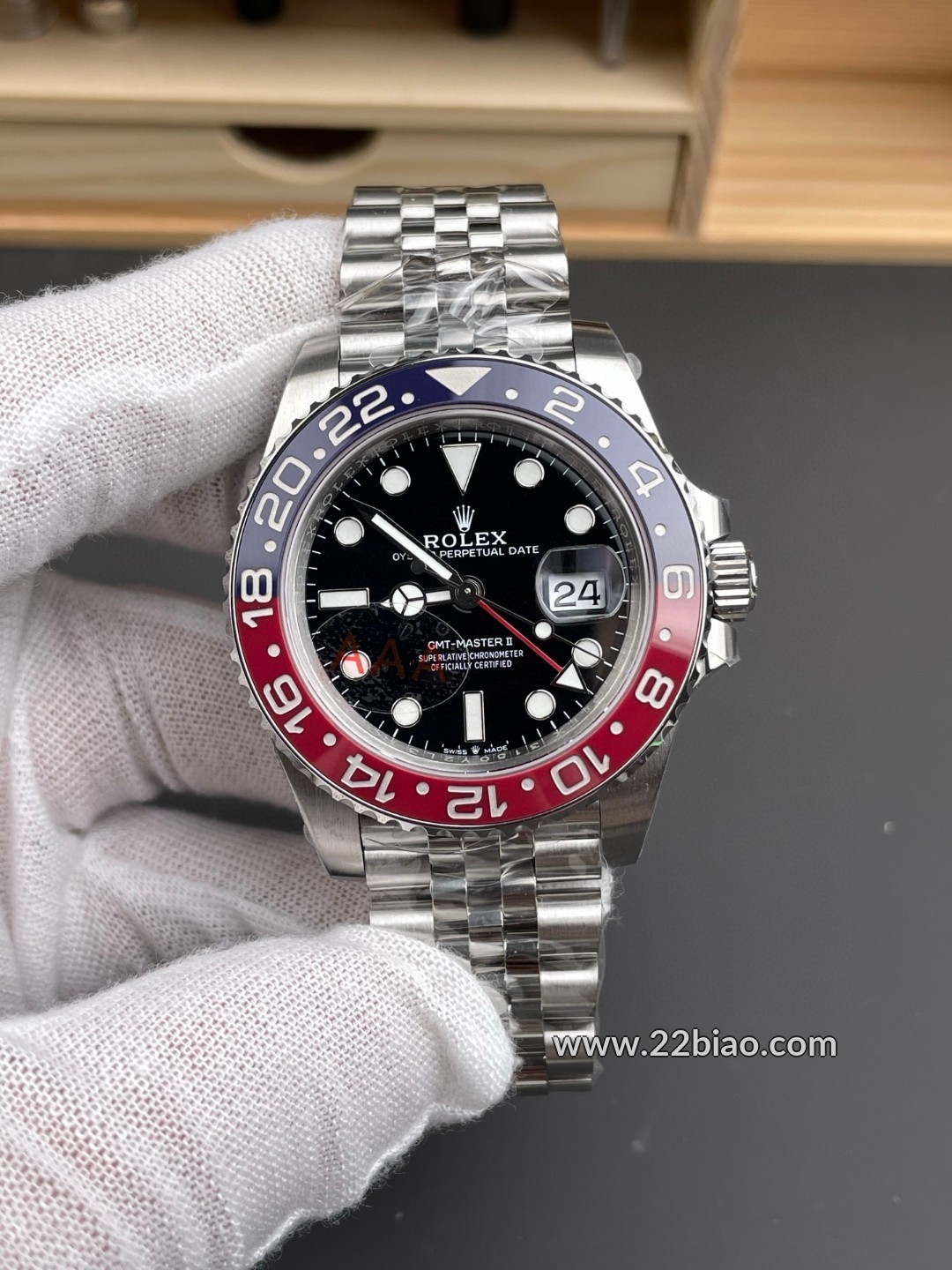 VS Factory ETA 3285 Rolex GMT Master II Red & Black Replica Mechanical Men's Watch