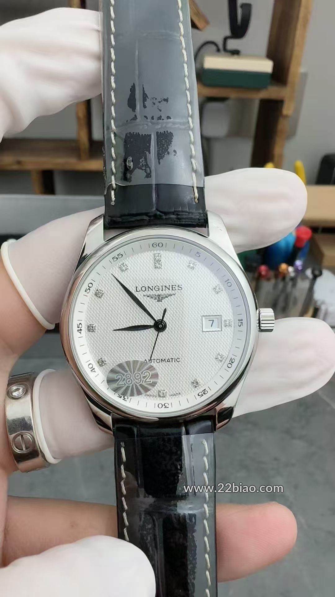 1:1 Super Clone BB Factory Longines Master Collection 40mm Silver Barleycorn 12 Diamond Watch L2.793.4.77.3