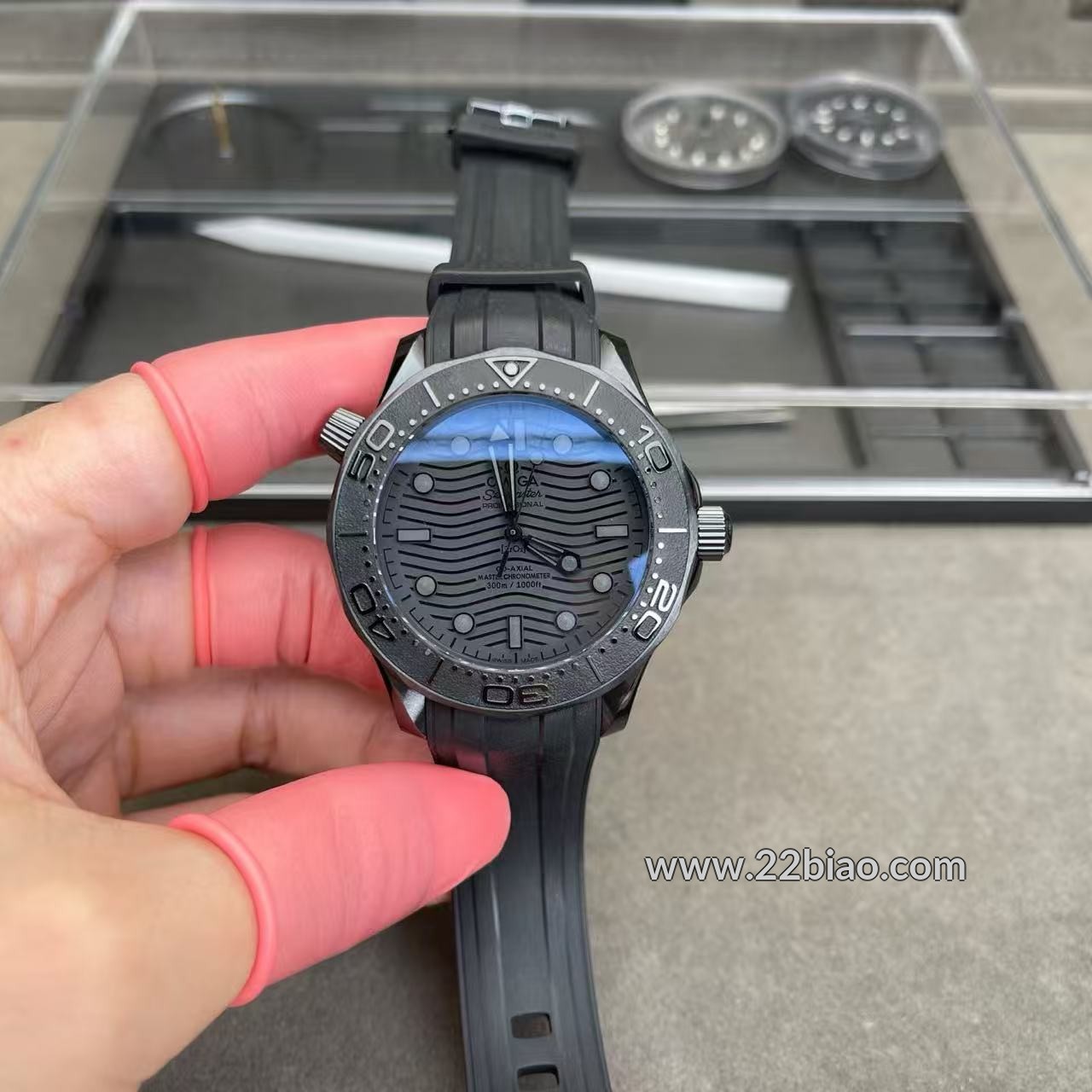 Replica Super Clone Omega Seamaster Diver 300M Black  Ceramic Men Watch 210.92.44.20.01.003