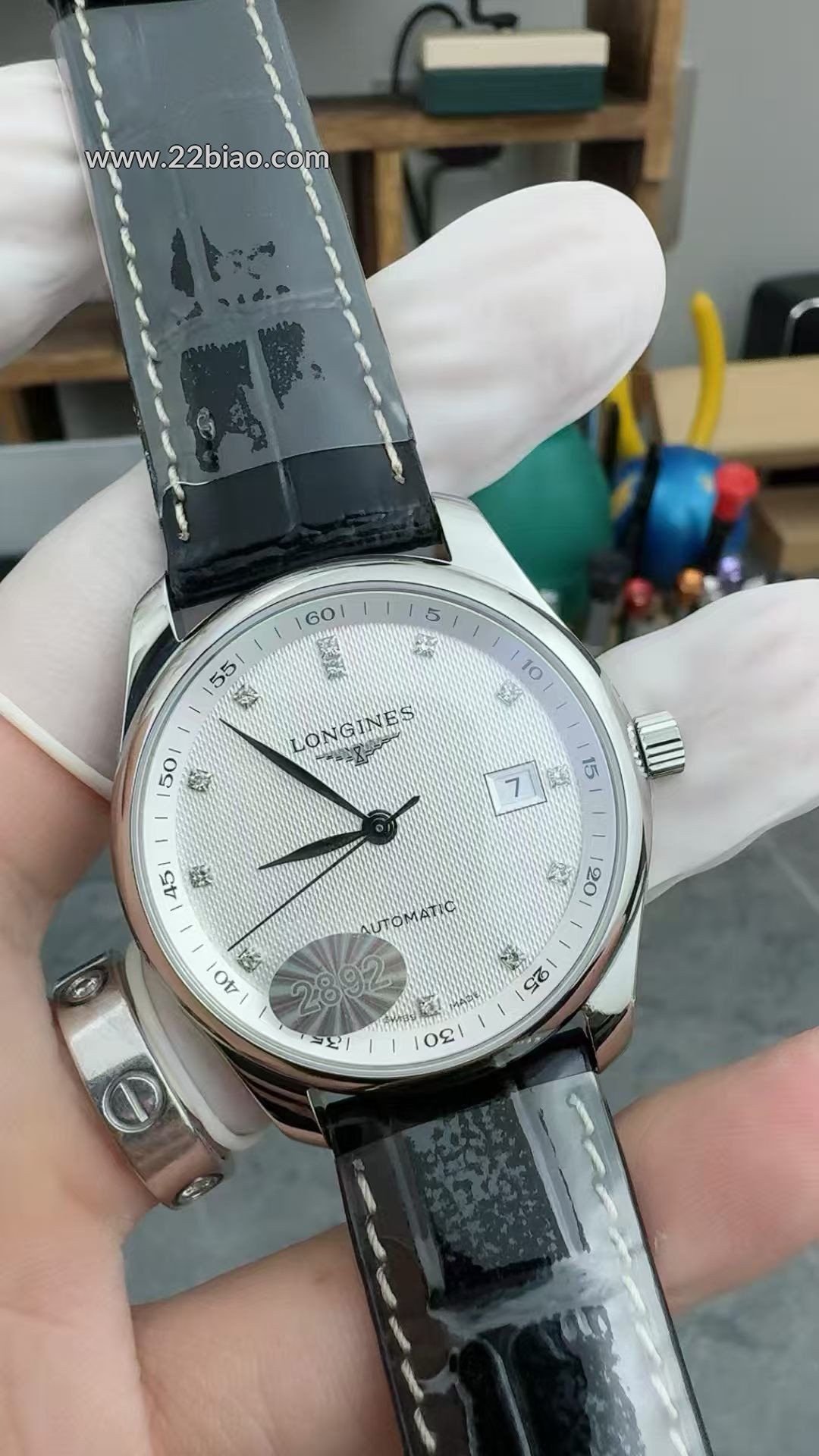 1:1 Super Clone BB Factory Longines Master Collection 40mm Silver Barleycorn 12 Diamond Watch L2.793.4.77.3