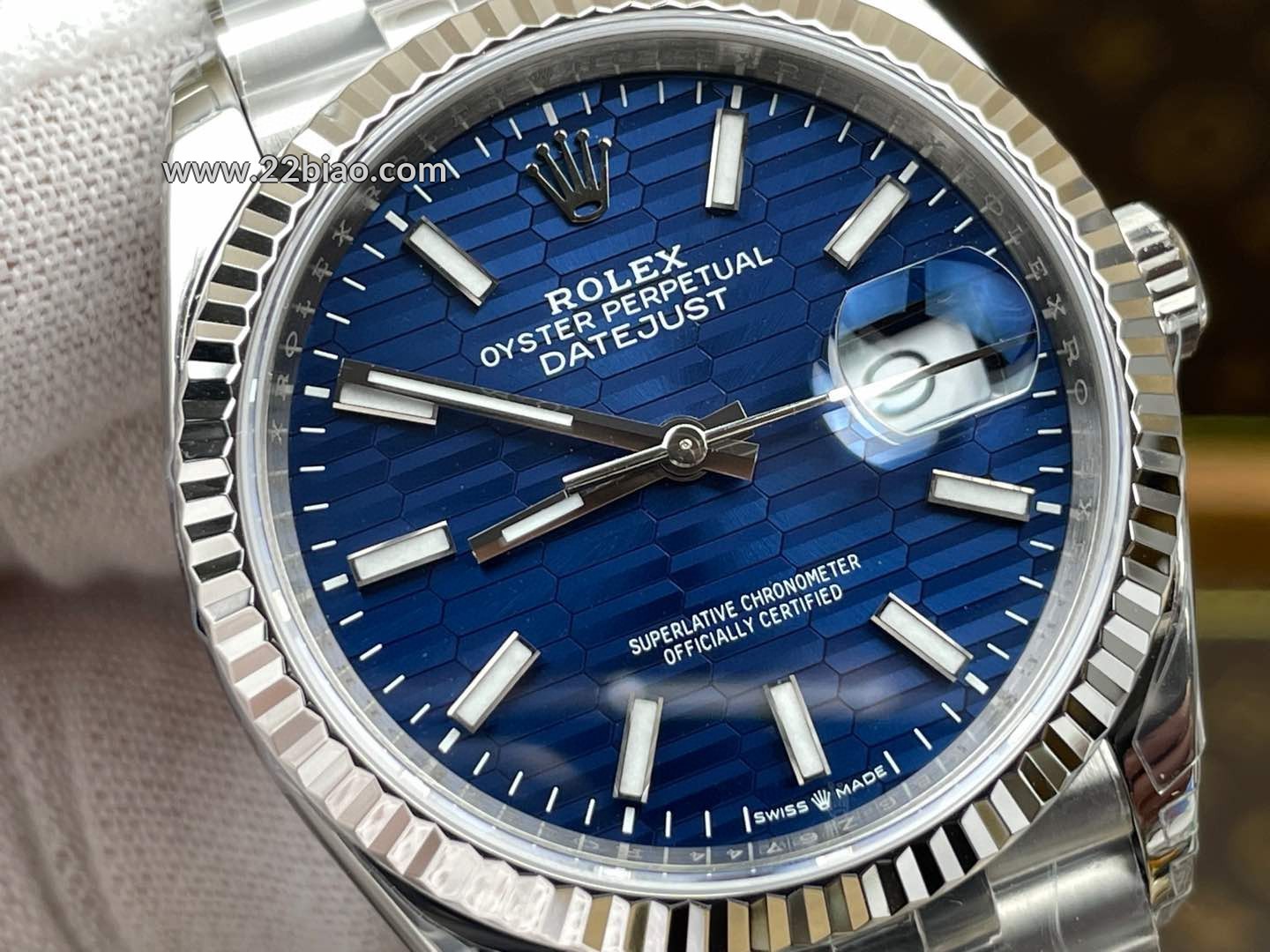 1:1 Replica VS Factory Rolex Datejust 41 Blue Fluted Motif Dial Men's Watch m126234-0050