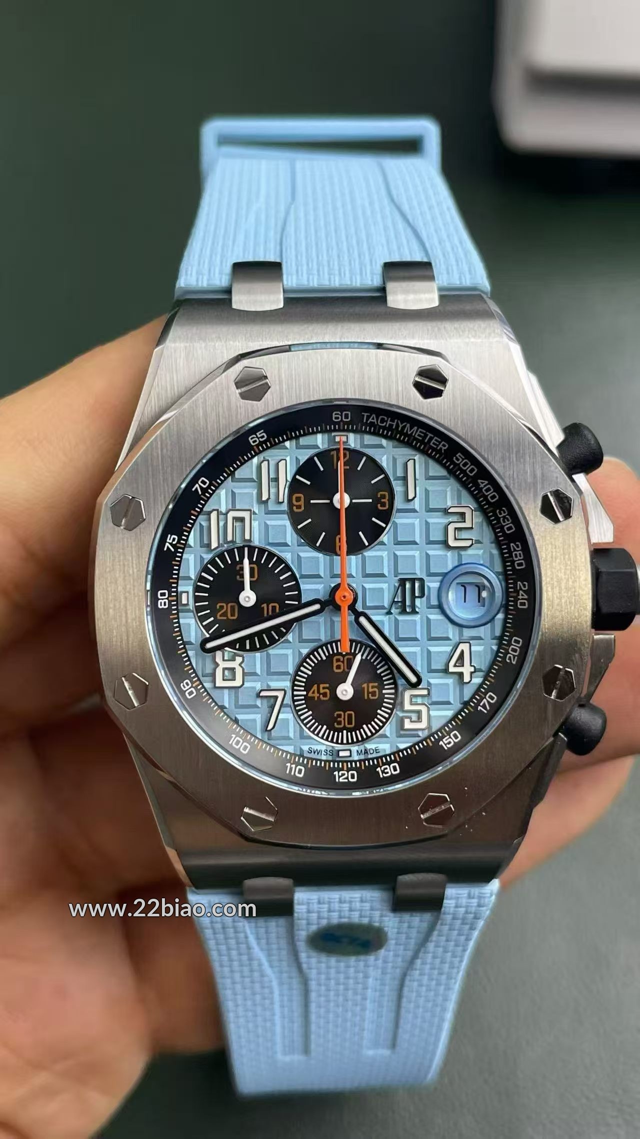 OCTA Factory Super Clone Audemars Piguet Royal Oak Offshore 26238ST 42mm Light Blue Men's Watch