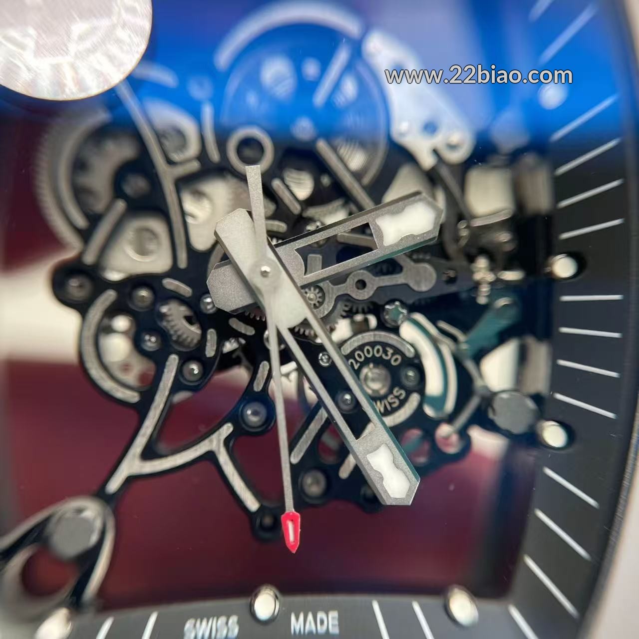 ZF Factory Super Clone Richard Mille RM055 Grey Ceramic 49.9mm Skeletonized 1:1 Mechanical Men's Watch