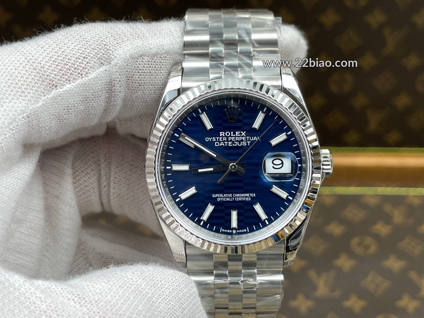 1:1 Replica VS Factory Rolex Datejust 41 Blue Fluted Motif Dial Men's Watch m126234-0050