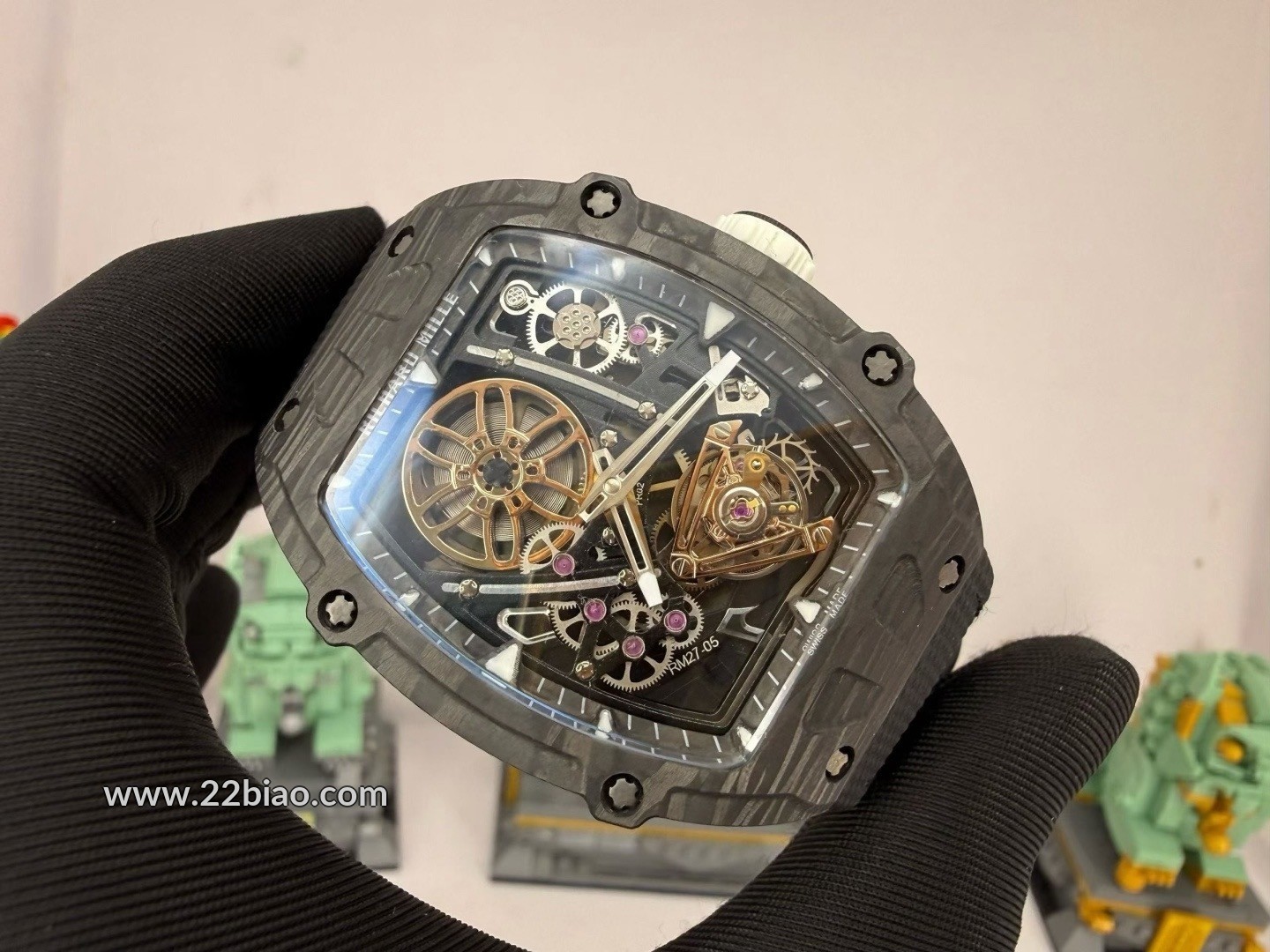 High-End Rep RM 27-05 Rafael Nadal Edition: Carbon Fiber Suspended Tourbillon Watch