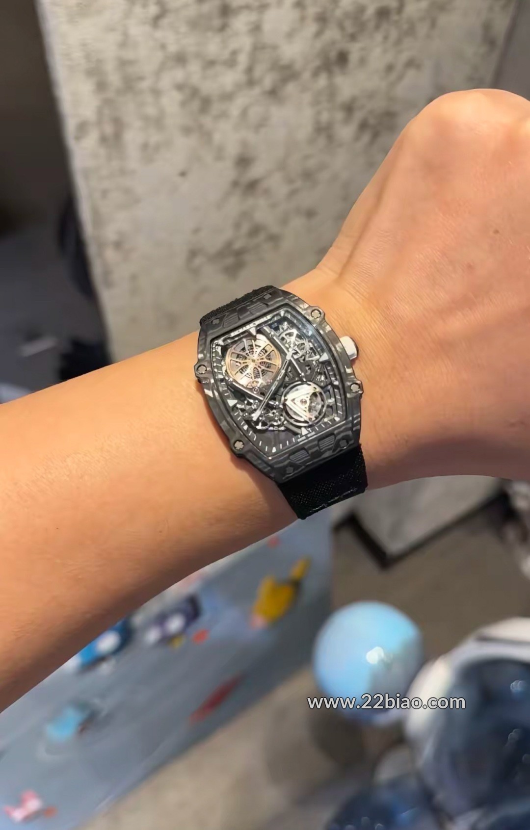 High-End Rep RM 27-05 Rafael Nadal Edition: Carbon Fiber Suspended Tourbillon Watch
