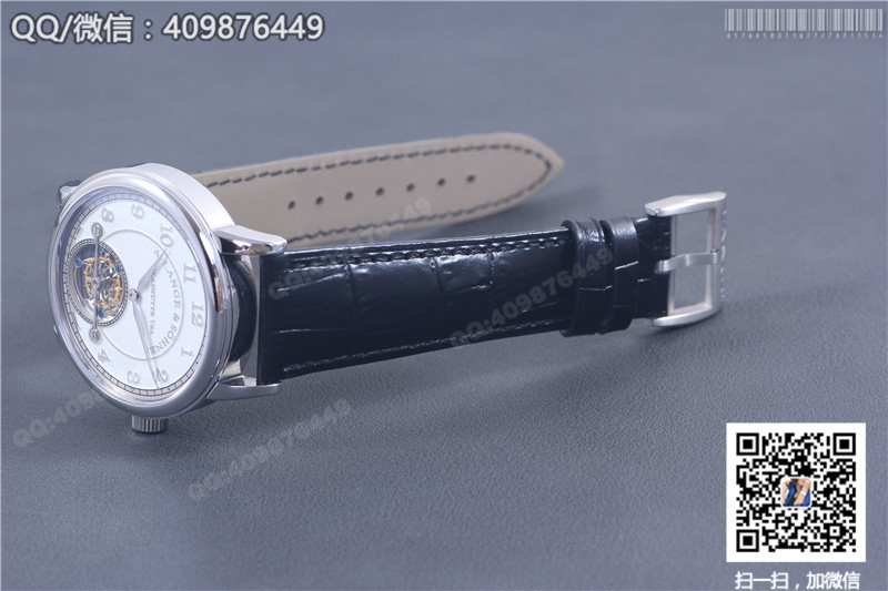 A. Lange & Söhne 1815 Collection Tourbillon Watch Stainless Steel Case White Dial Silver Numeral Markers
