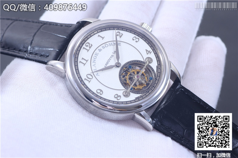 A. Lange & Söhne 1815 Collection Tourbillon Watch Stainless Steel Case White Dial Silver Numeral Markers