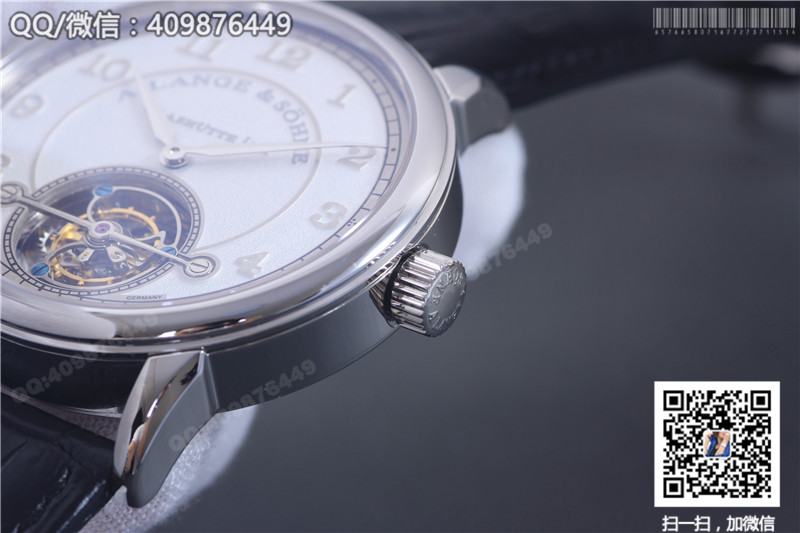 A. Lange & Söhne 1815 Collection Tourbillon Watch Stainless Steel Case White Dial Silver Numeral Markers