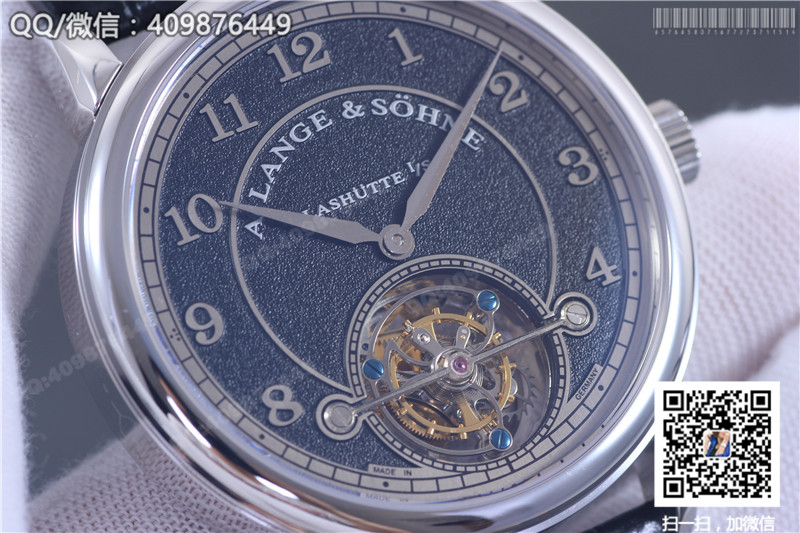 A. Lange & Söhne 1815 Collection Tourbillon Watch Black Dial Stainless Steel Case Silver Hour Markers