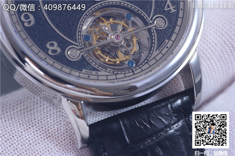 A. Lange & Söhne 1815 Collection Tourbillon Watch Black Dial Stainless Steel Case Silver Hour Markers