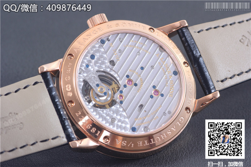 High-end A. Lange & Söhne Tourbillon Watch 1815 Series Rose Gold Case Black Dial