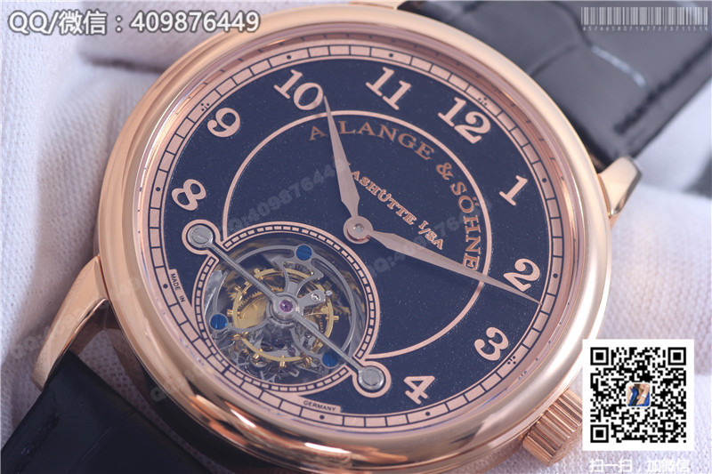 High-end A. Lange & Söhne Tourbillon Watch 1815 Series Rose Gold Case Black Dial