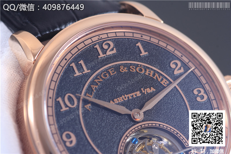 High-end A. Lange & Söhne Tourbillon Watch 1815 Series Rose Gold Case Black Dial
