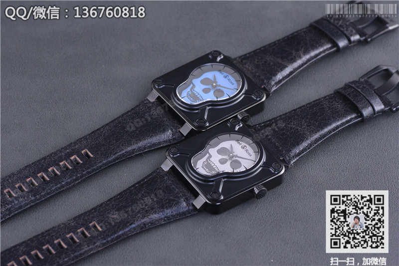 Jam Tangan Mekanikal Automatik Koleksi Penerbangan Bell & Ross Tengkorak
