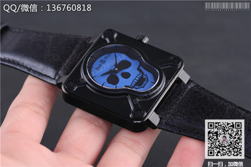 Jam Tangan Mekanikal Automatik Koleksi Penerbangan Bell & Ross Tengkorak
