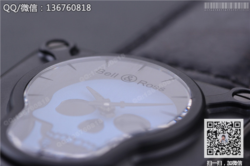 Jam Tangan Mekanikal Automatik Koleksi Penerbangan Bell & Ross Tengkorak