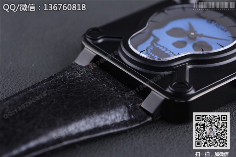 Jam Tangan Mekanikal Automatik Koleksi Penerbangan Bell & Ross Tengkorak