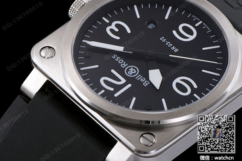 Bell & Ross AVIATION kollektion automatisk mekanisk ur BR03-92B-R