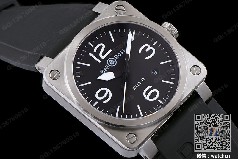 Bell & Ross AVIATION kollektion automatisk mekanisk ur BR03-92B-R