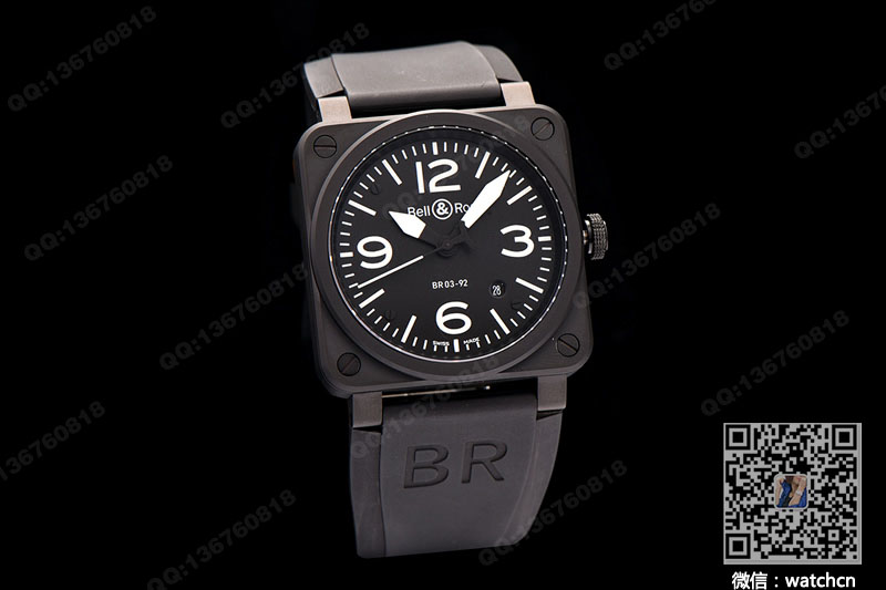 Bell & Ross AVIATION collection BR03-92 BLACK MATTE watch