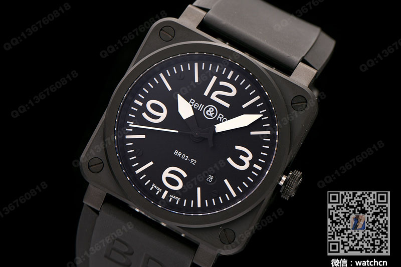 Bell & Ross AVIATION collection BR03-92 BLACK MATTE watch