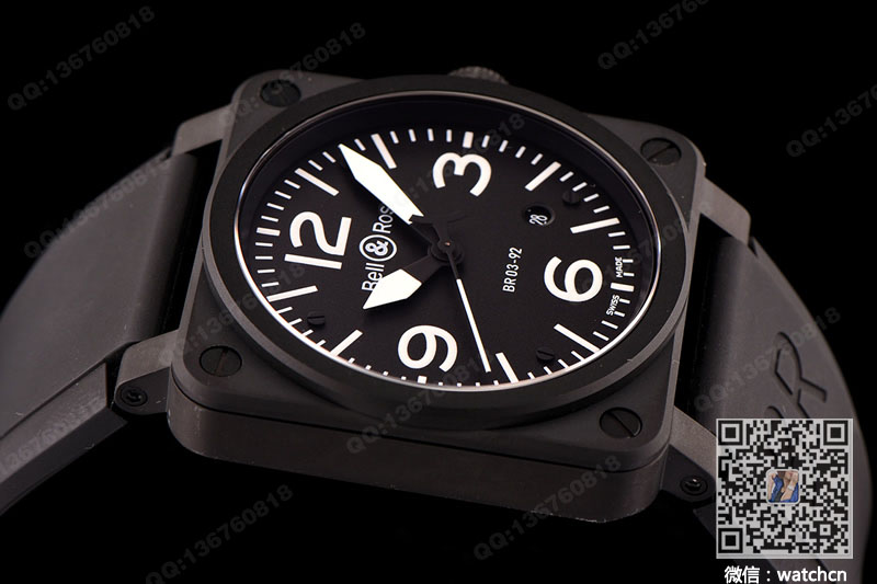 Bell & Ross AVIATION collection BR03-92 BLACK MATTE watch