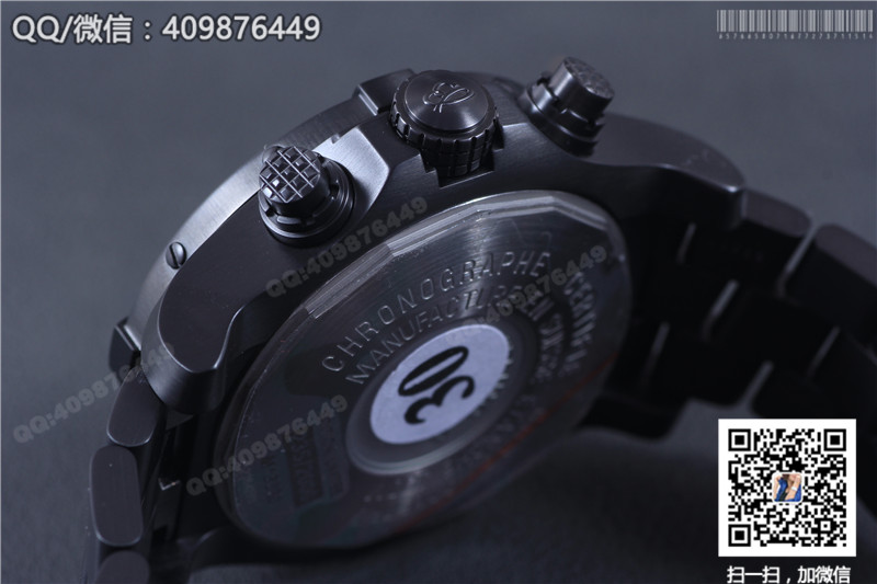 Jam Tangan Siri Breitling Avenger Sarung Keluli Hitam - Muka Jam Hitam, Gelang Keluli Hitam