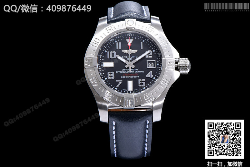 Top Breitling Avenger series A3239011/BC34/170A mens watch leather strap edition