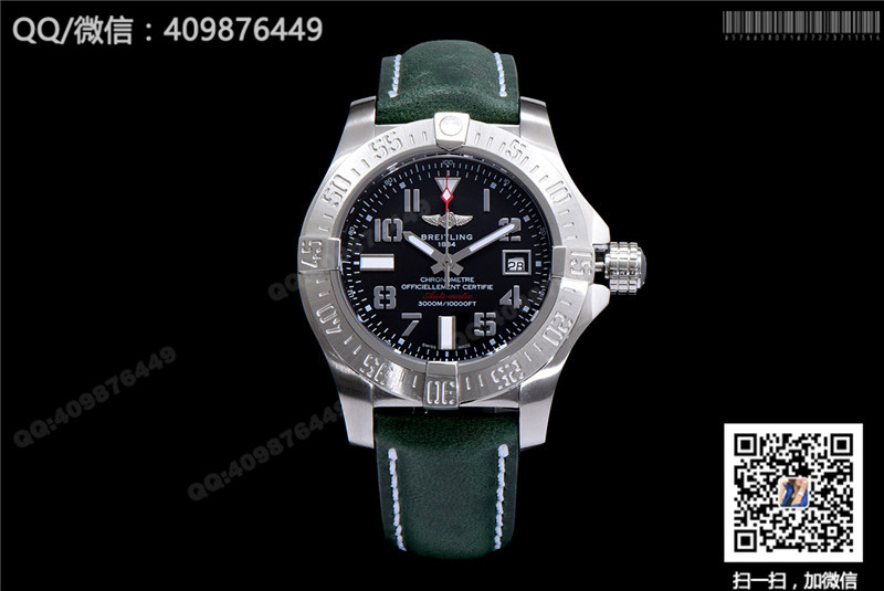 Top Breitling Avenger series A3239011/BC34/170A mens watch leather strap edition