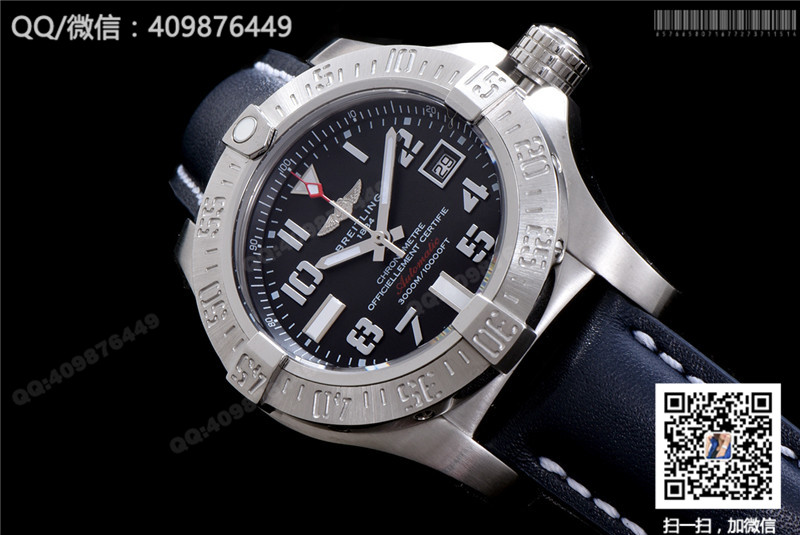 Top Breitling Avenger series A3239011/BC34/170A mens watch leather strap edition