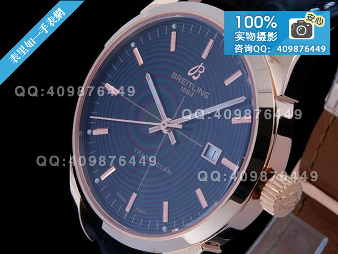 [CNB Fine Goods] Breitling Transocean collection automatic mechanical men's watch [Rose gold] [Black dial]