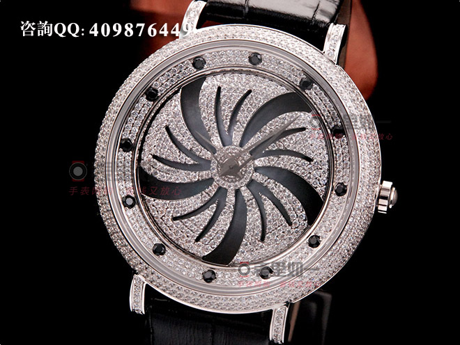 Chopard diamond-set luxury quartz ladies' watch, Pinwheel design 45*14mm unisex watch 