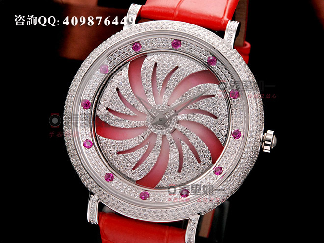Chopard diamond-set luxury quartz ladies' watch, Pinwheel design 45*14mm unisex watch 