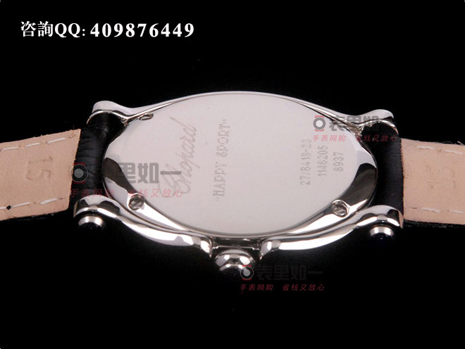【1:1 Fine Quality】Chopard Ladies' Happy Sport Series Moving Diamonds Black Ladies' Watch